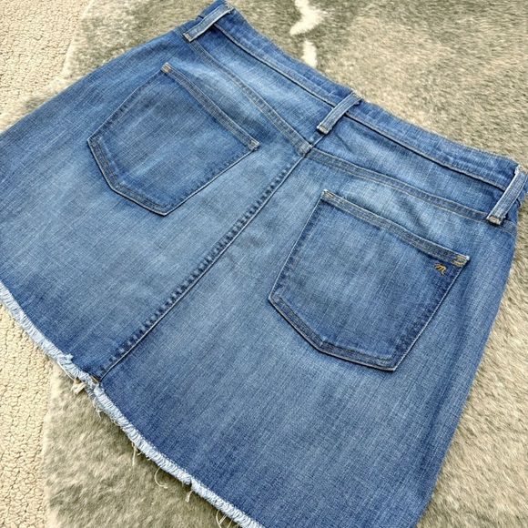 Madewell Denim Frayed Hem Skirt - Picture 6 of 12